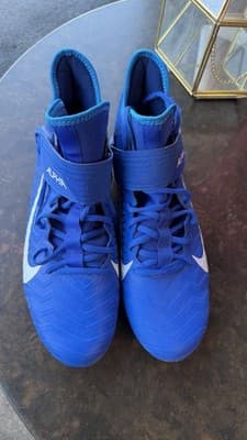 Nike Alpha Men’s Football Cleats Blue Mid Top Size 11 EUR 45 - Thumbnail 8