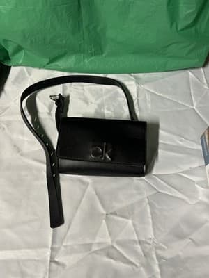 Calvin Klein Black Coated Leather