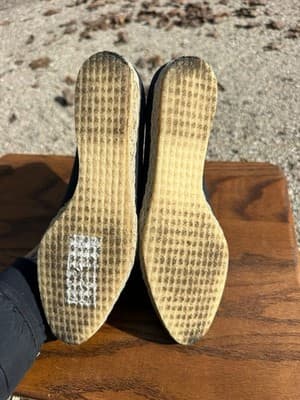 Salvatore Ferragamo Boutique Navy Gold Espadrille Flats Womens 5.5 B - Thumbnail 7
