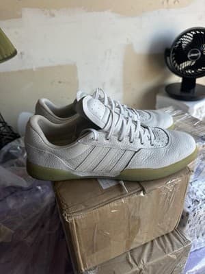 Adidas White Leather Indoor Handball Style Sneakers Men’s Size 13