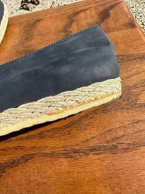 Salvatore Ferragamo Boutique Navy Gold Espadrille Flats Womens 5.5 B - Thumbnail 3