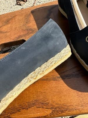 Salvatore Ferragamo Boutique Navy Gold Espadrille Flats Womens 5.5 B - Thumbnail 5