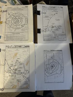 Jeppesen Aviation Charts Binder – Chicago, Frankfurt, Warsaw, 1980s-2018