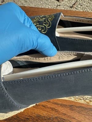 Salvatore Ferragamo Boutique Navy Gold Espadrille Flats Womens 5.5 B - Thumbnail 8