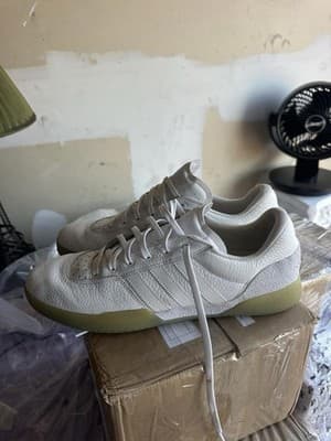 Adidas White Leather Indoor Handball Style Sneakers Men’s Size 13 - Thumbnail 5