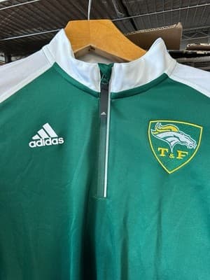 Adidas Climalite Green White 1/4 Zip Soccer Training Pullover Men’s Medium NWT - Thumbnail 2