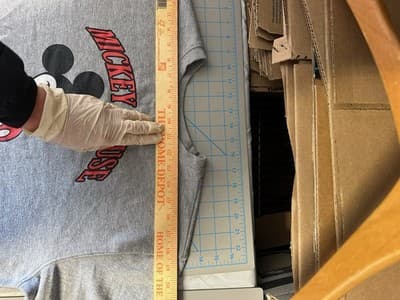 Disney Mickey Mouse Cropped Sweatshirt Women’s XL Gray Graphic Pullover - Thumbnail 4