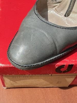 Charles Jourdan Heels 5.5 B Gray Leather Ankle Strap Pumps Made in Spain - Thumbnail 7