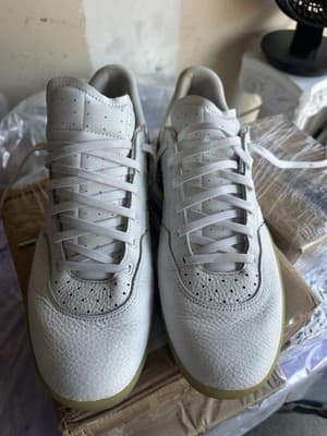Adidas White Leather Indoor Handball Style Sneakers Men’s Size 13 - Thumbnail 2
