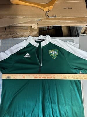 Adidas Climalite Green White 1/4 Zip Soccer Training Pullover Men’s Medium NWT - Thumbnail 11