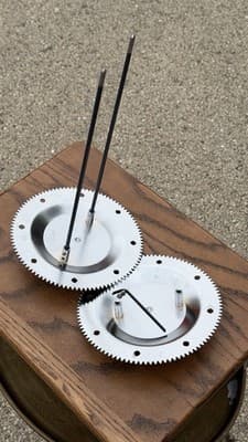 Metal Rotisserie/Skewer Rack Parts Set of 2 Round Gear Plates