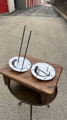 Metal Rotisserie/Skewer Rack Parts Set of 2 Round Gear Plates - Thumbnail 9