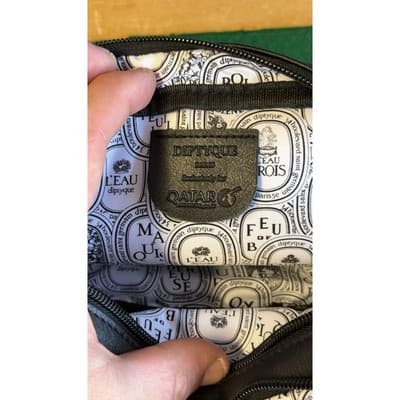 Diptyque Paris Qatar Airways Amenity Kit Toiletry Bag Black Travel Case New - Thumbnail 6