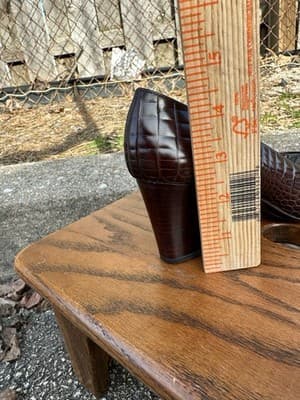 Bruno Magli Brown Croc Leather Heels Women 5.5B Italy - Thumbnail 13