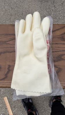 New Fleece Lined Rubber Cleaning Gloves Household Kitchen Pair - Thumbnail 5