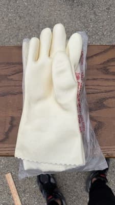 New Fleece Lined Rubber Cleaning Gloves Household Kitchen Pair - Thumbnail 4