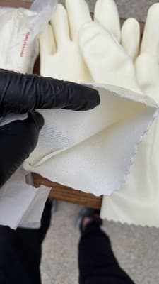 New Fleece Lined Rubber Cleaning Gloves Household Kitchen Pair - Thumbnail 7