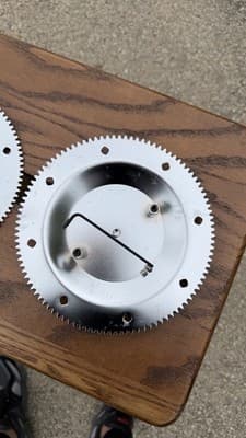 Metal Rotisserie/Skewer Rack Parts Set of 2 Round Gear Plates - Thumbnail 7