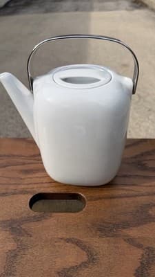 Rosenthal Studio Line 100 Jahre Germany White Porcelain Teapot - Thumbnail 3