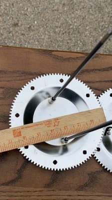 Metal Rotisserie/Skewer Rack Parts Set of 2 Round Gear Plates - Thumbnail 2