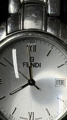 Fendi Swiss Made Stainless Steel Watch 38mm Date Silver Dial - Thumbnail 5