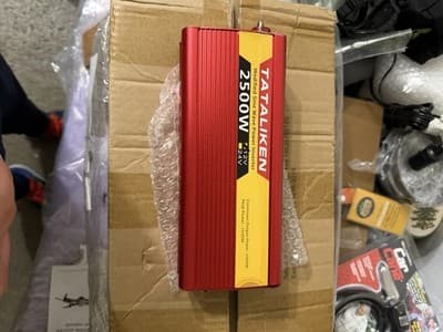 Tataliken 2500W Power Inverter 12V DC to 110V AC Dual Outlet Car Converter - Thumbnail 2