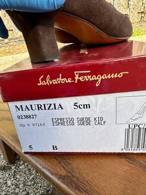 Salvatore Ferragamo Maurizia Brown Suede Heels Pumps Size 5B - Thumbnail 8