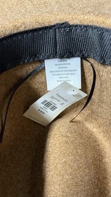 Francesca’s Brown Felt Fedora Hat Leather Belt Band One Size New - Thumbnail 5