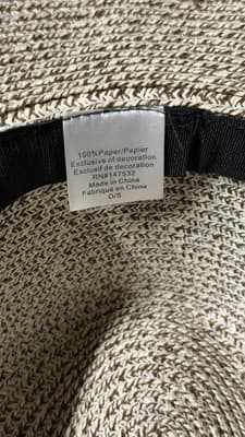 Woven Straw Fedora Hat Lightweight Summer One Size Natural Color - Thumbnail 5