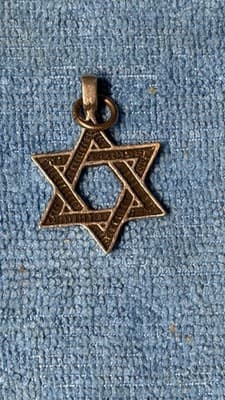 Vintage Star of David Pendant Charm – Silver Tone - Thumbnail 7