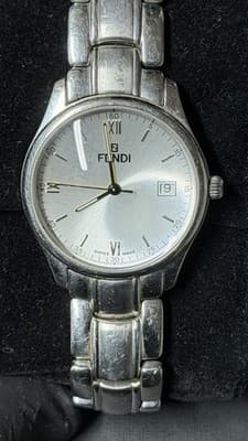 Fendi Swiss Made Stainless Steel Watch 38mm Date Silver Dial - Thumbnail 3