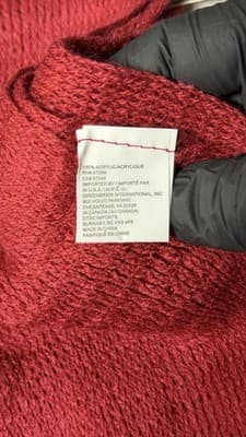 Lot of 2 New Knit Scarves Black + Red 100% Acrylic Fringed Winter Bundle - Thumbnail 4