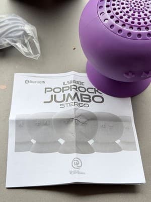 Lyrix PopRock Jumbo Bluetooth Speaker Purple Portable Mini Stereo New - Thumbnail 3