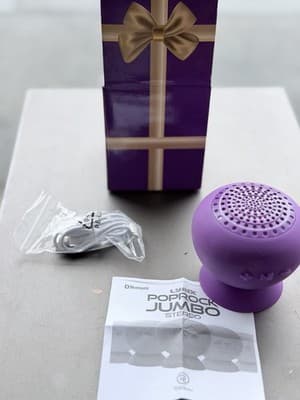 Lyrix PopRock Jumbo Bluetooth Speaker Purple Portable Mini Stereo New - Thumbnail 2
