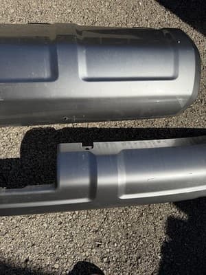 OEM Toyota Highlander Rear Bumper Cover Trim Set 2014–2019 Silver - Thumbnail 5