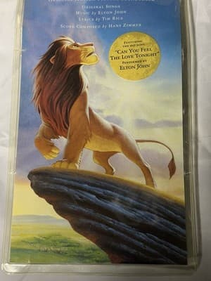 Lion King Sealed NEW Long Box Cassette Tape Elton John Disney - Thumbnail 11