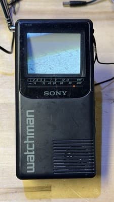Sony Watchman FD-230 Portable TV VHF/UHF Vintage Untested 1994 - Thumbnail 3