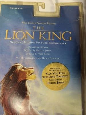 Lion King Sealed NEW Long Box Cassette Tape Elton John Disney - Thumbnail 10