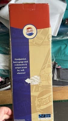 Vintage Pepsi-Cola 3D Metal Bottle Sign Hand Painted Wall Decor w/ Box - Thumbnail 5