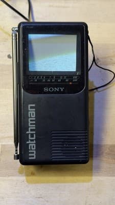 Sony Watchman FD-230 Portable TV VHF/UHF Vintage Untested 1994 - Thumbnail 5