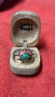 Lucky Bugs Wooden Box with Ladybug Figurine | Handcrafted Trinket Box - Thumbnail 4