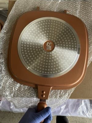 Cook’s Companion Fusion Double Grill Pan Set Copper Nonstick 2-Piece - Thumbnail 4