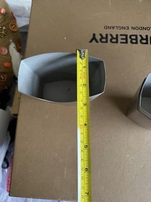 Set of 3 Mini Metal Baking Molds Small Loaf Pans Silver 2x4.5 in - Thumbnail 5