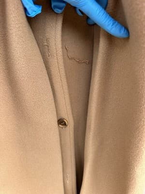 Bill Blass Wool Blend Coat Women Long Camel Double Breasted Classic Vintage - Thumbnail 9