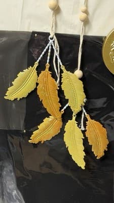 Large Metal Dream Catcher Wall Hanging Gold Feathers Boho Decor 30” Long - Thumbnail 4
