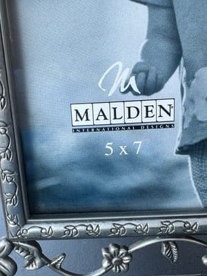 Malden 5x7 Photo Frame Prairie Gardens Floral Metal Silver Black Tabletop - Thumbnail 6