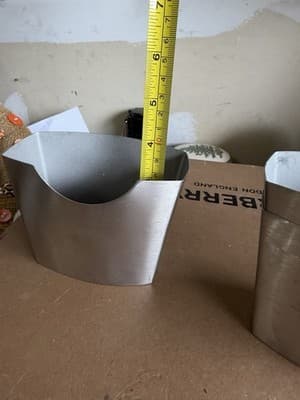 Set of 3 Mini Metal Baking Molds Small Loaf Pans Silver 2x4.5 in - Thumbnail 6