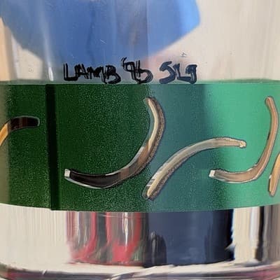 Vintage Shot Glass Set 3 Peace Red Green Barware - Thumbnail 7
