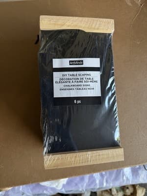 ArtMinds DIY Table Scaping Chalkboard Signs 6pc Set Wood Frame NWT - Thumbnail 2