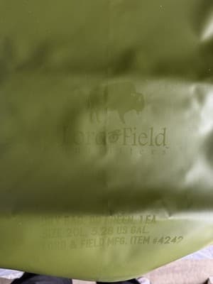 Lord & Field 20L Dry Bag OD Green Waterproof Roll Top Outdoor Camping - Thumbnail 5
